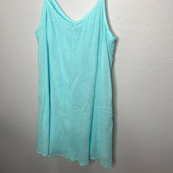 Torrid Blue Mini Challis Trapeze Sleeveless Pocketed Dress 3 3X 22/24 - Picture 5 of 7